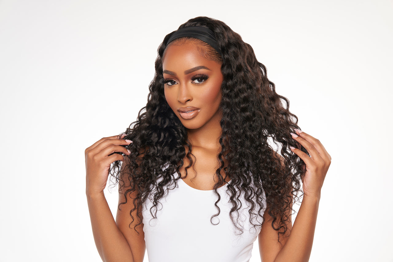 Loose Curly (Natural Color) HEADBAND WIG
