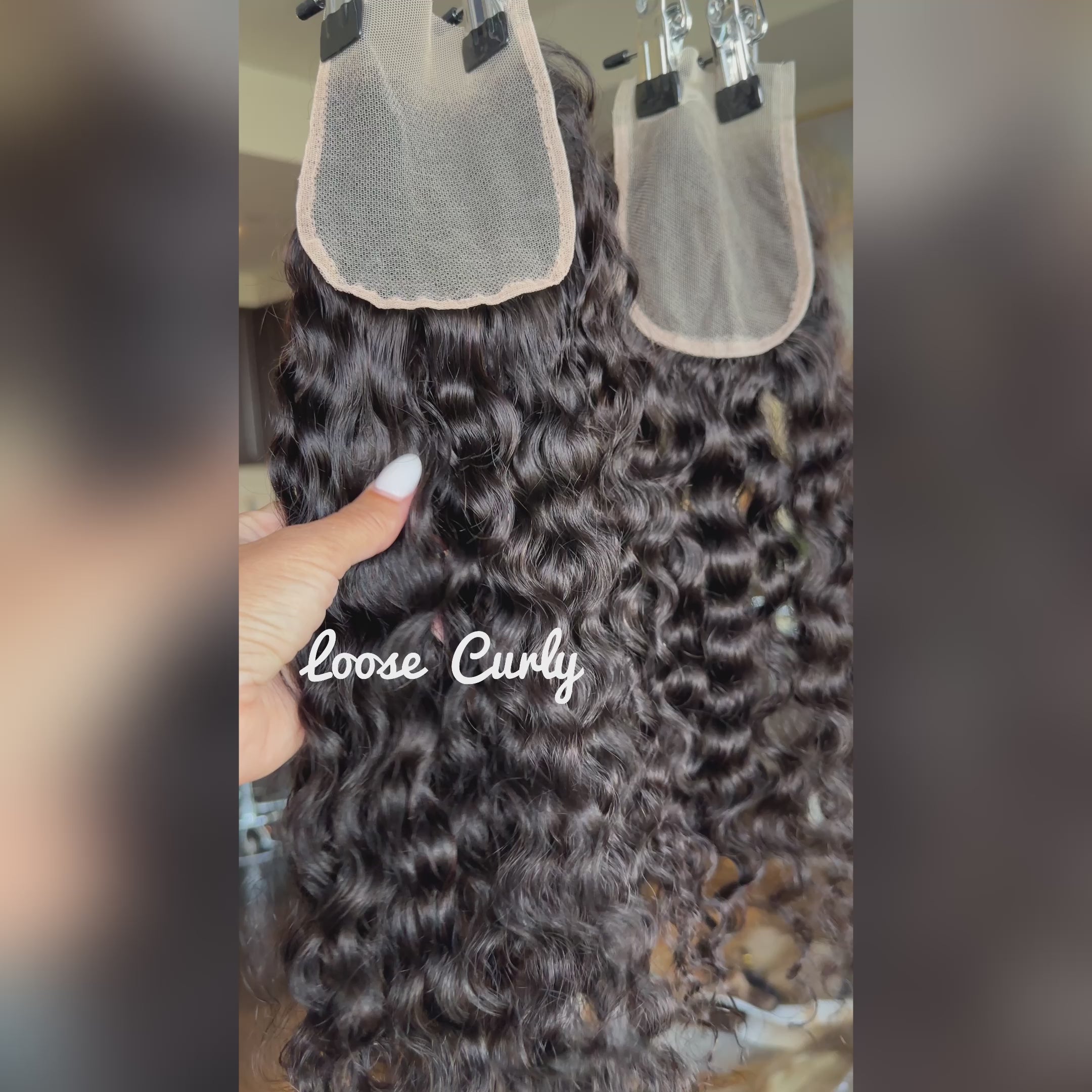 Indian Loose Curly lace 4x4  Closure